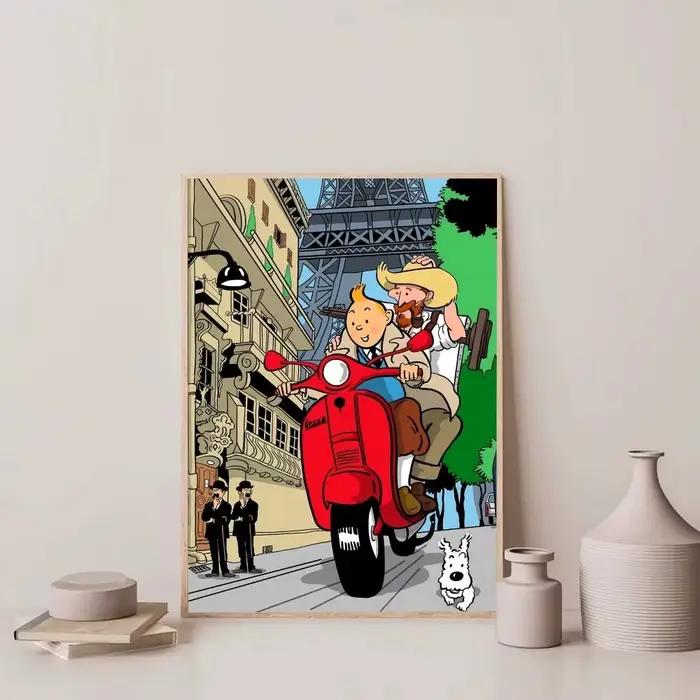 Affiche de Manga d'aventure t-taches de bande dessinée classique