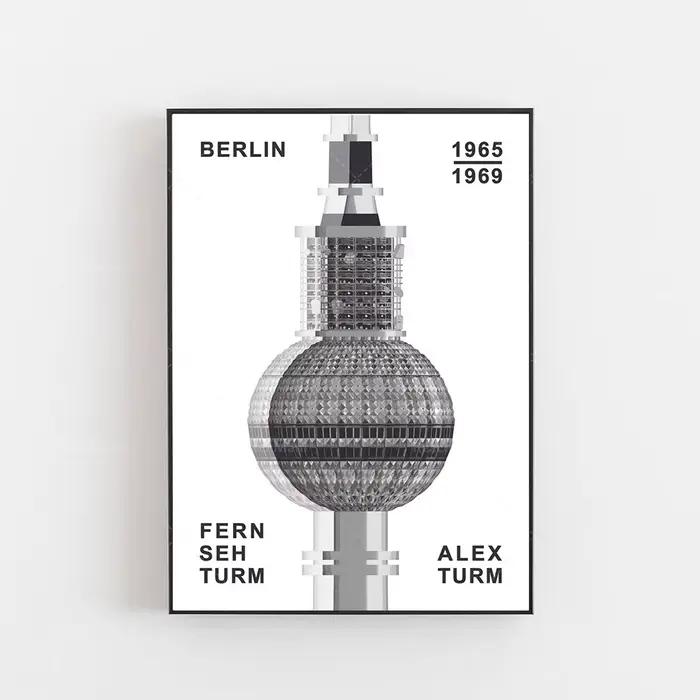 Affiches architecturales Bauhaus Ludwig Mies Van Der Rohe