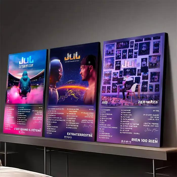 Rappeur j-jul D & P A Vie affiche galerie imprime auto-adhésif décor à la maison décoration Stickers muraux salon autocollant S