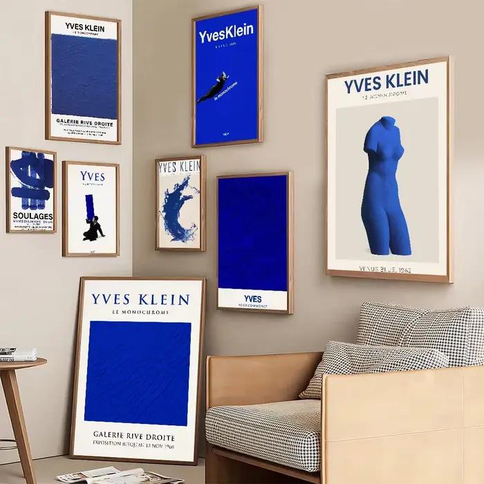 Yves Klein – affiche de galerie d'exposition bleue