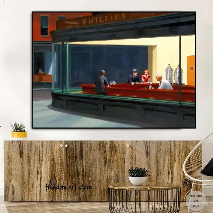 Edward Hopper œuvres d'art Nighthawks matin soleil paysage Art affiche toile peinture mur Art impression photo salon décor à la maison
