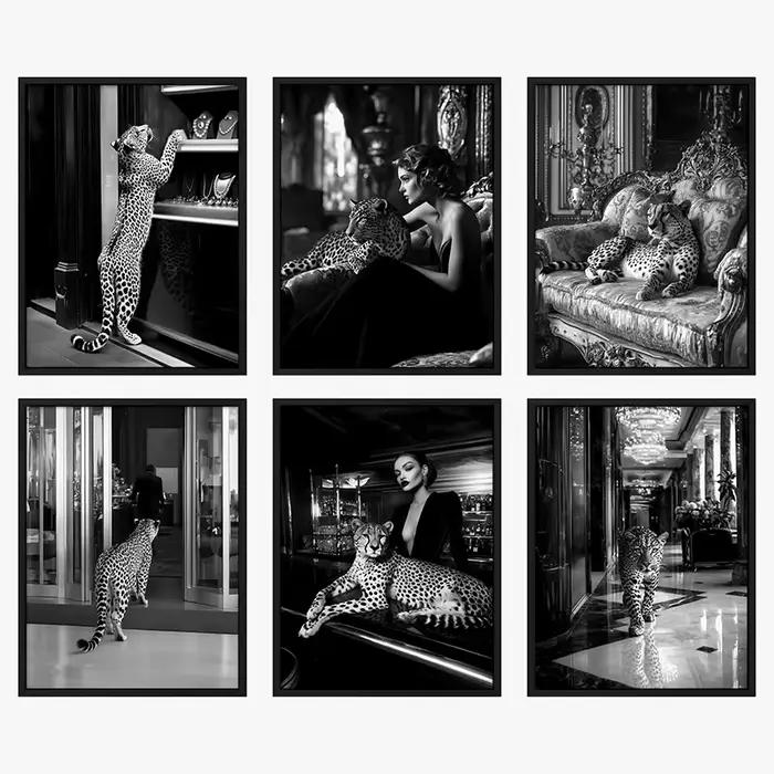 Toile de peinture de Magazine de mode noir et blanc