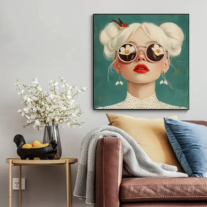 Belle femme avec des lunettes
