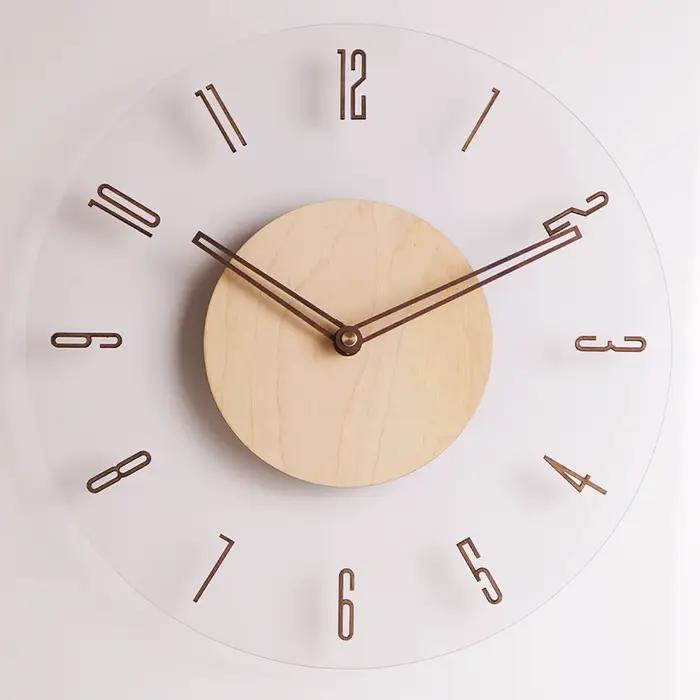 Horloge murale en bois massif