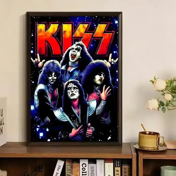 K-kiss band – affiche sur toile avec peinture et calligraphie
