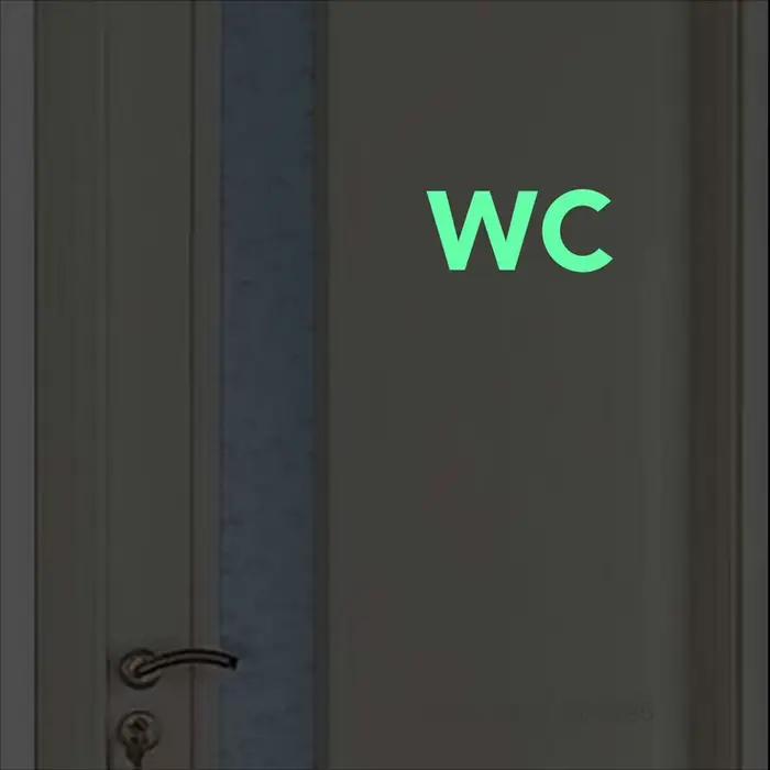Autocollant de signe de porte de WC