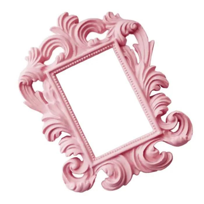 Cadre Mural Rectangulaire Rose Vintage de Style Baroque