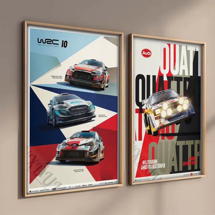 Peinture sur toile de la course de rallye la plus populaire au monde