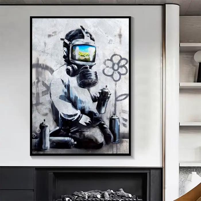 Banksy jeu changeur infirmière hommage toile peinture affiches abstraites et imprimés mur Art photos pour salon décor Cuadros