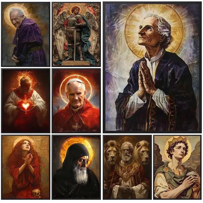 Affiches murales imprimées de religion de croyant missionnaire vintage