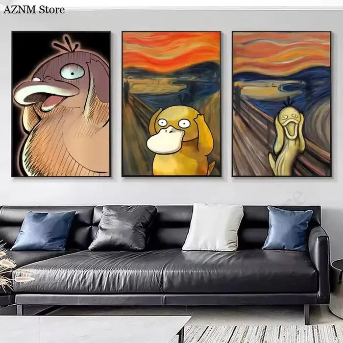 Affiches classiques Pokemon de dessin animé japonais