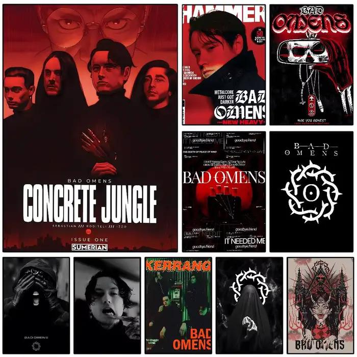 B-Bad Omens – affiche de bande métallique avec imprimés