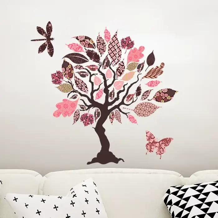 Autocollant Mural arbre coloré