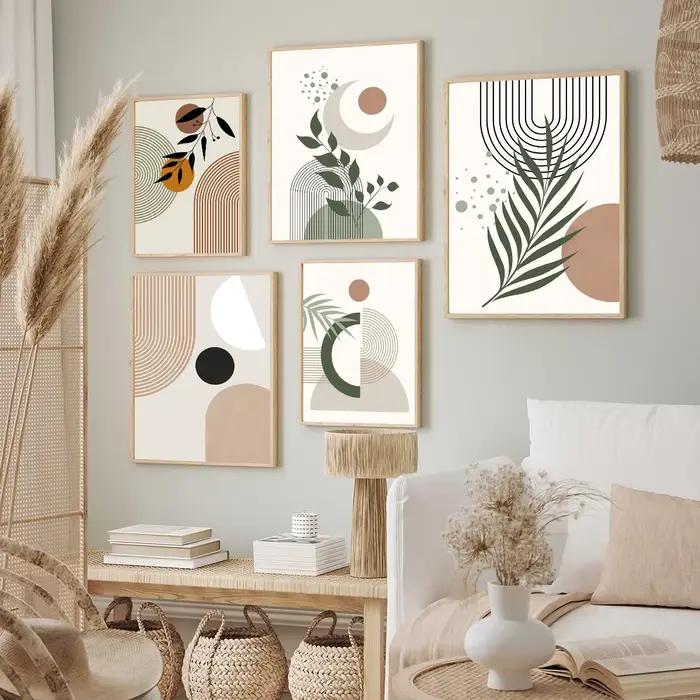 1 Peinture sur toile de style bohème