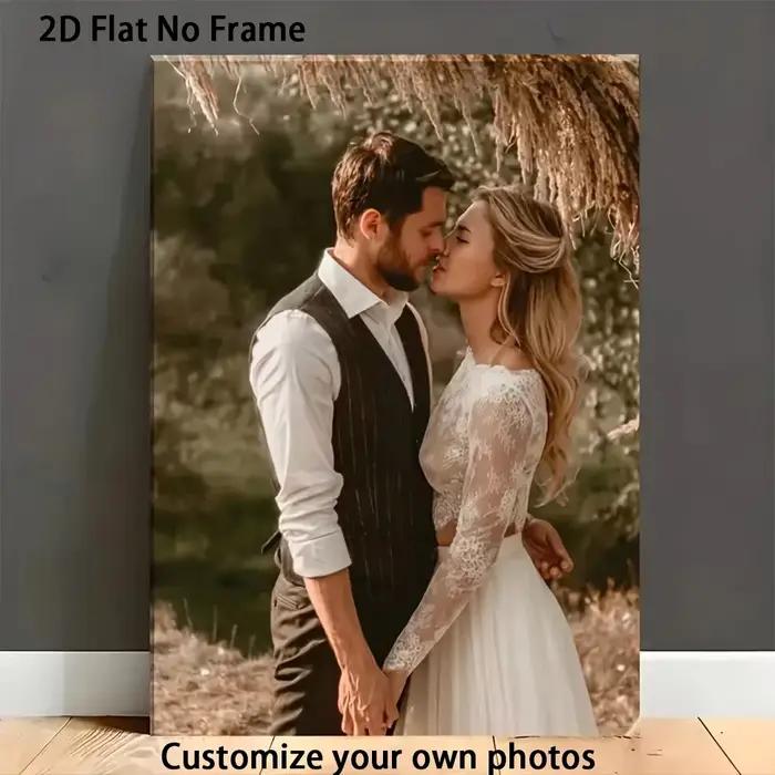 Affiche sur toile personnalisée avec photo — Plusieurs tailles disponibles (avec ou sans cadre DIY) — Un cadeau de décoration intérieure unique