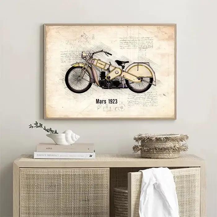 Affiche de moto classique rétro Megola 1920 Kreidler 50cc GP Racer 197