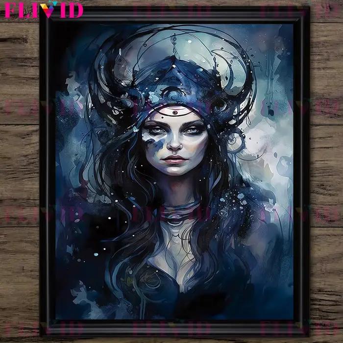 Lilith Goddess of Night and Calming Hekate Portrait Wall Art