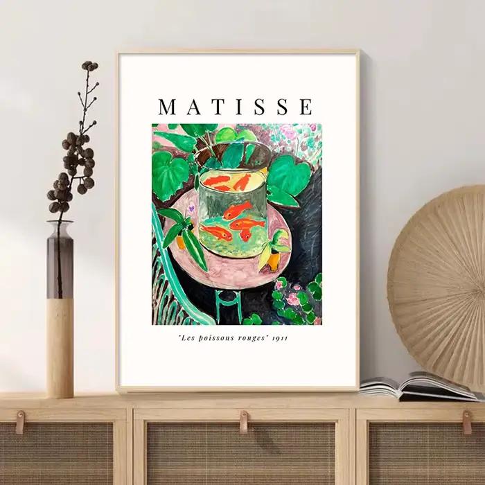 Affiche de Matisse, décor de salon esthétique nordique