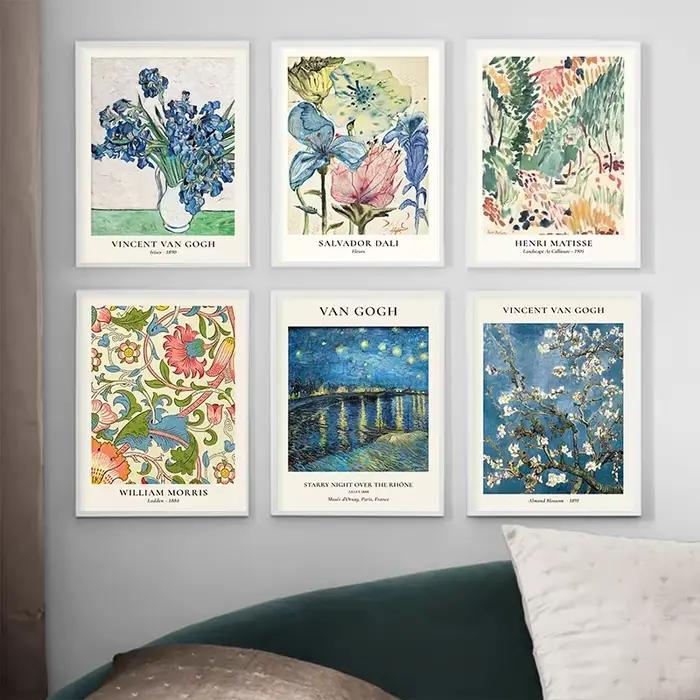 Van Gogh étoile Vase série mur Art Matisse Vintage fleur toile peinture marché des fleurs Art imprime salon décoration de la maison