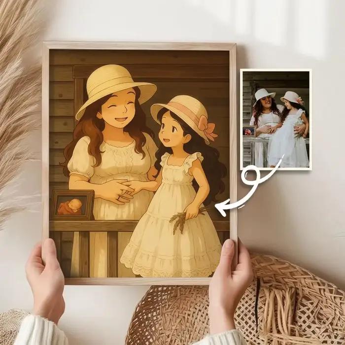 Portrait personnalisé de style Ghibli