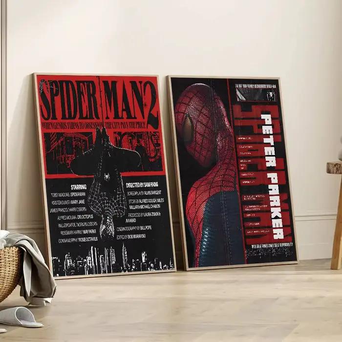 Affiches autocollantes de dessins animés Spider-Man