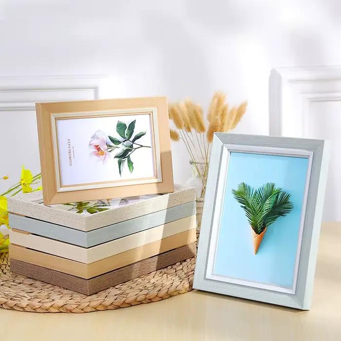 Cadre en bois A4 couleur noir blanc cadres Photo pour Art mural