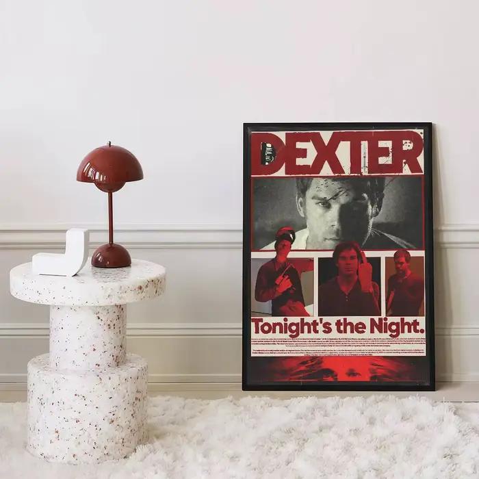 D-Dexter Michael C.Hall – affiche d'art auto-adhésive TV classique
