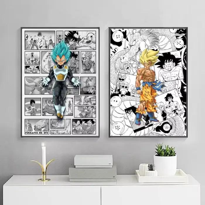 Peinture sur toile de personnages d'anime Dragon Ball