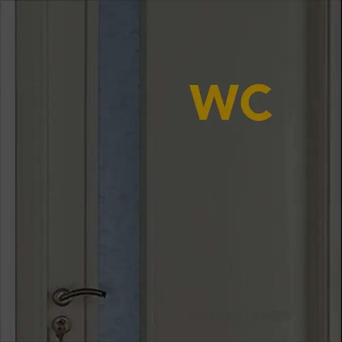 Autocollant de signe de porte de WC