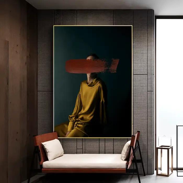 Affiche de peinture de Figure d'art de Graffiti, toile d'art mural, mode nordique Vintage femmes Gilr, affiche de décoration de maison moderne