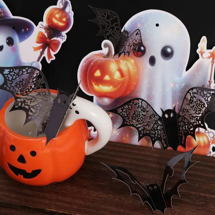 Autocollant de chauve-souris 3D noir