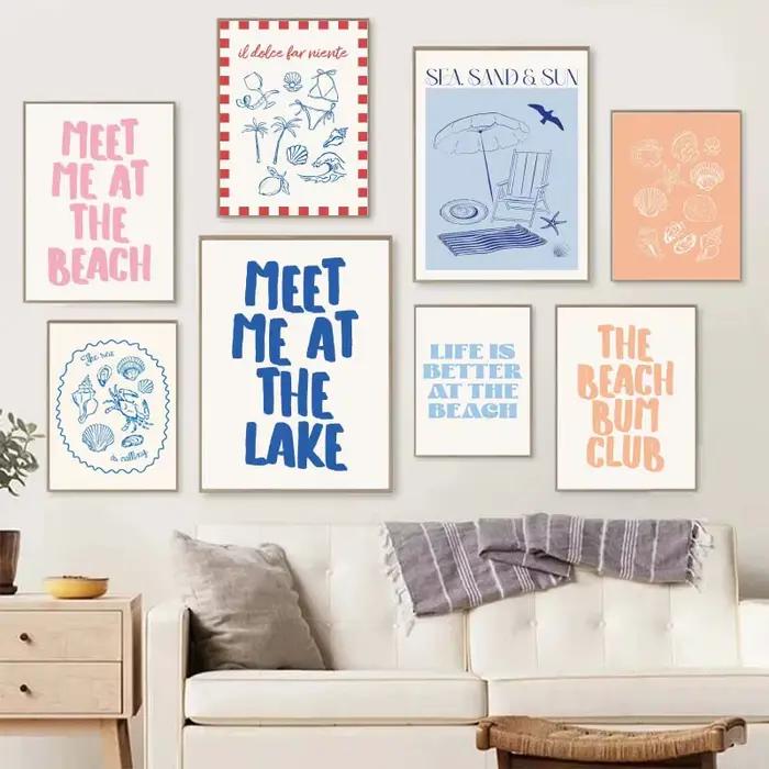 Affiche de coquillages Meet Me At The Beach