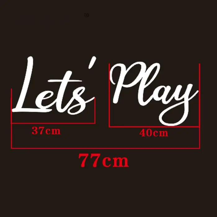Panneau mural Let's PLAY – Décor de salle de jeux pour enfants – Chambre à coucher