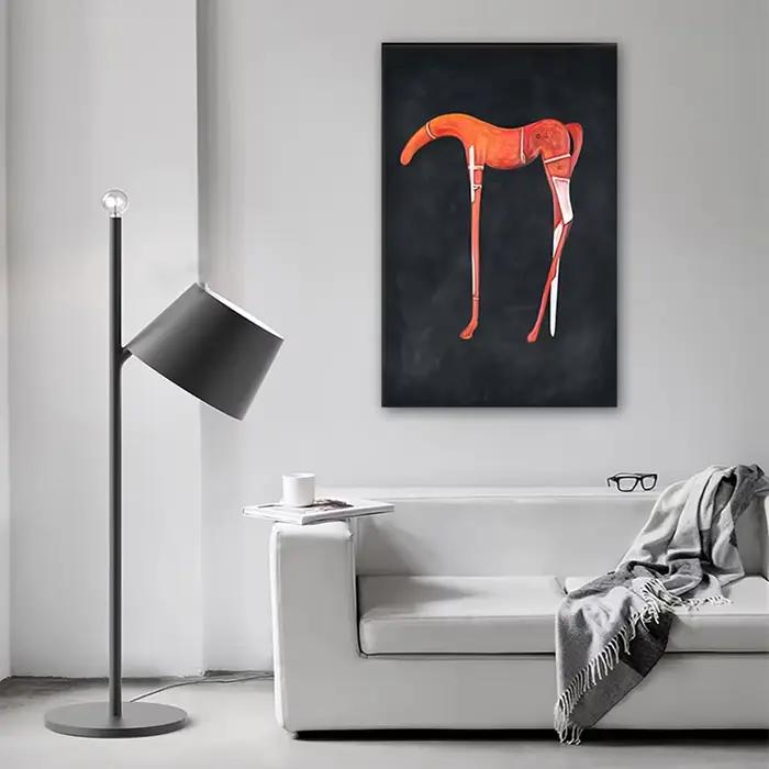 Peinture à l'huile abstraite de cheval d'animal peint à la main sur la toile