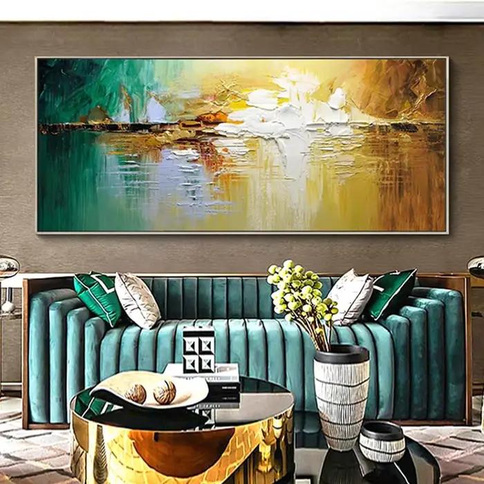 Peinture à l'huile de toile moderne faite à la main pour la décoration de salon