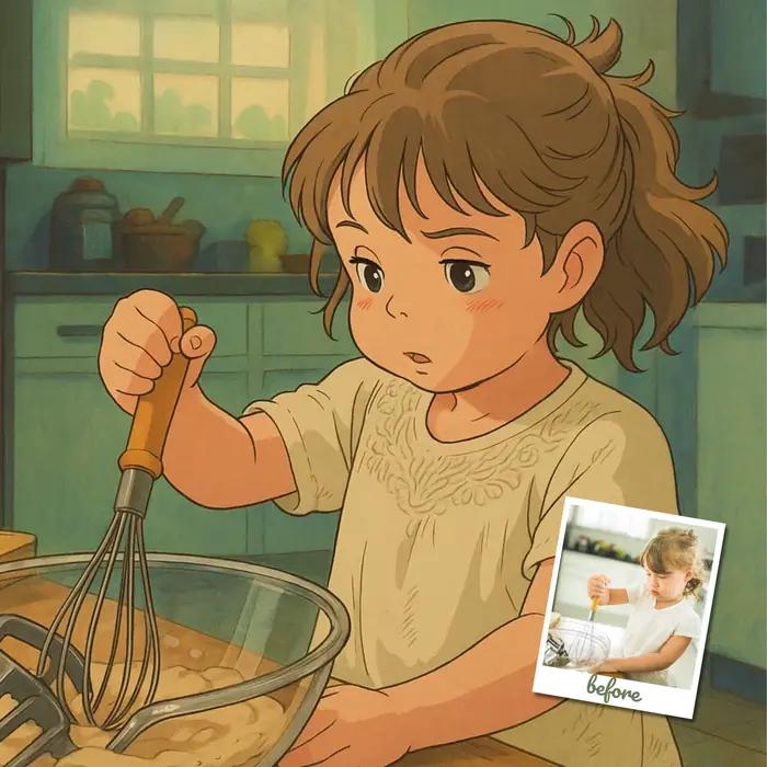 Portrait personnalisé de style Ghibli