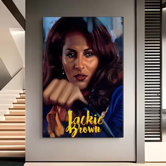 Affiche de film américain Blaxploitation Soul Cinema J-Jackie Brown, décoration murale pour la maison et la chambre des enfants, impression
