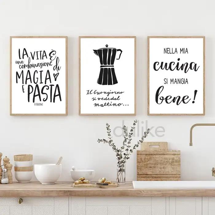 Impression d'art de types de pâtes italiennes