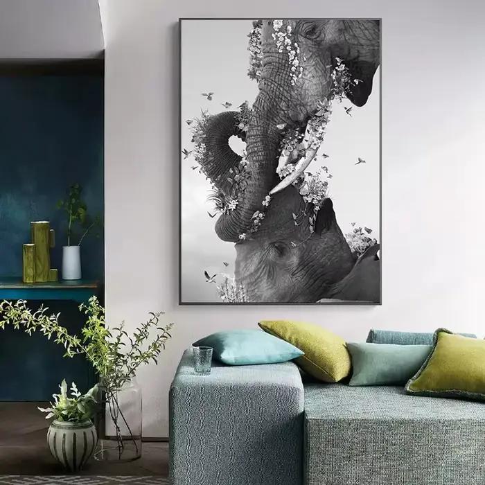 Affiches de famille d'éléphant quelque part