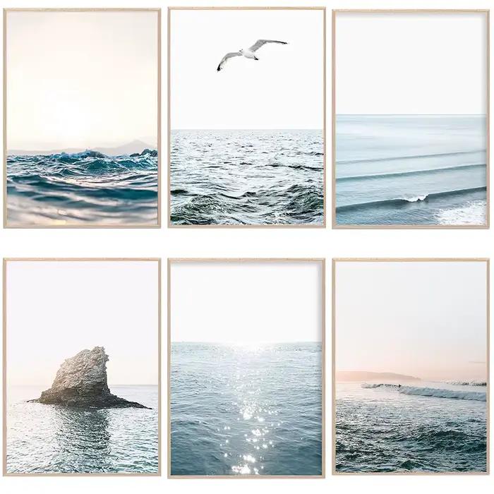 Affiche de photographie de vagues d'océan