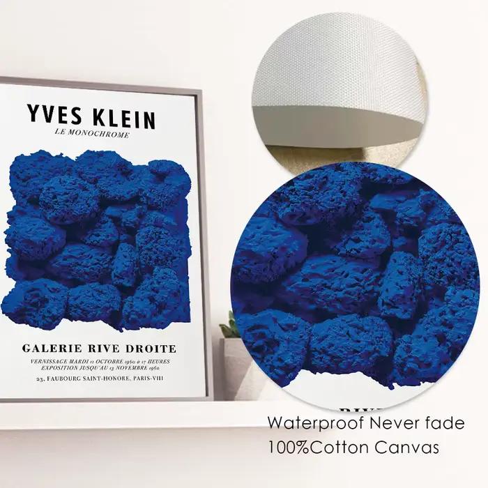 Toile abstraite Yves Klein Blue Soulages Circle