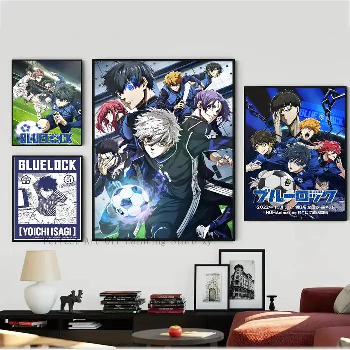 Affiche en papier avec serrure bleue