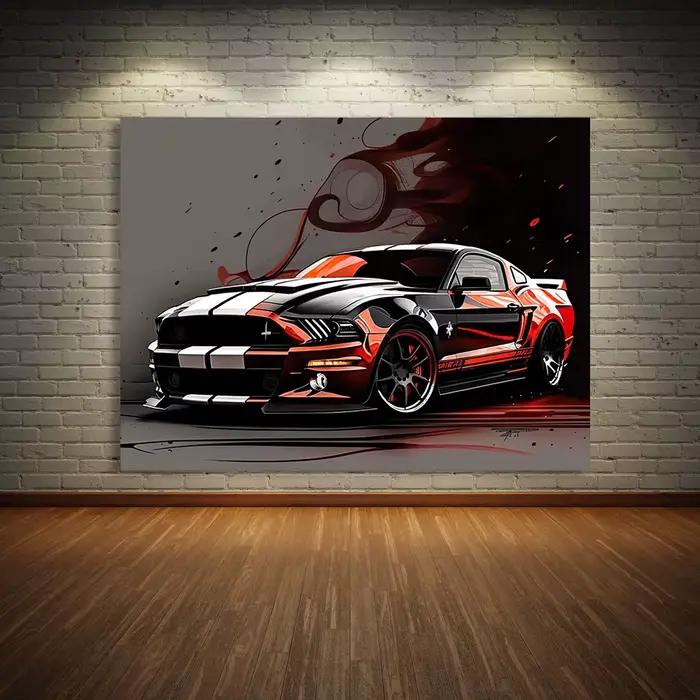 Peinture sur Toile Inspirée de la Voiture Vintage