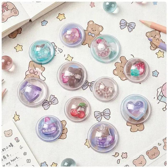 1 autocollant 3D en forme de capsules de dessins animés mignons pour scrapbooking
