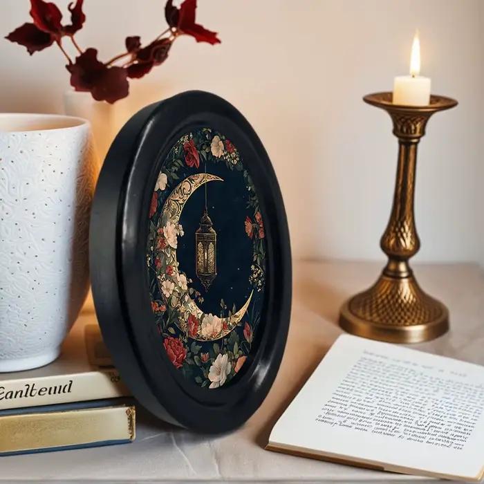 1 pièce de décoration murale vintage fleur et lune