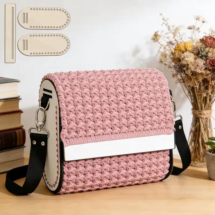 YOMDID 3 pièces cadre de panier en bois de qualité supérieure-formes ovales et rectangulaires robustes pour le crochet
