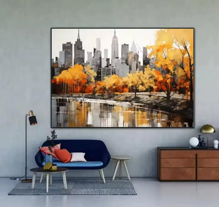 Peinture abstraite moderne à texture épaisse