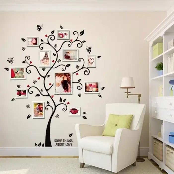 Nouvelle décoration de la maison branche d'arbre Stickers muraux bricolage Photo mur amovible