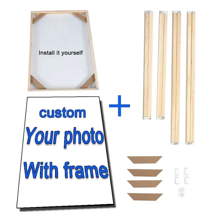 Affiche personnalisée imprimée de votre Photo avec cadre en bois