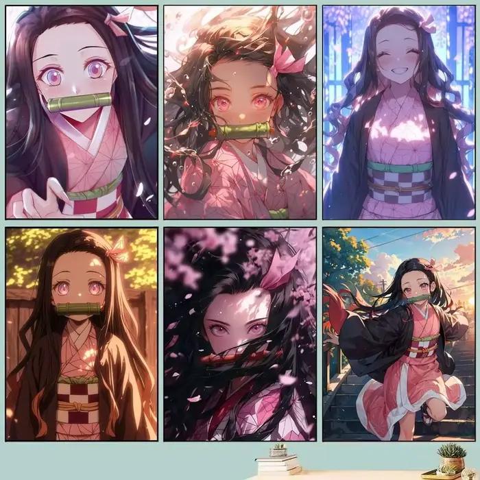 Affiches autocollantes imperméables avec personnages d'anime N-nezuko